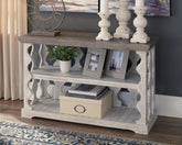 Warmstead Furniture - Ashley Furniture - Havalance Sofa/Console Table - Console Sofa Table / Gray/White - T814-5